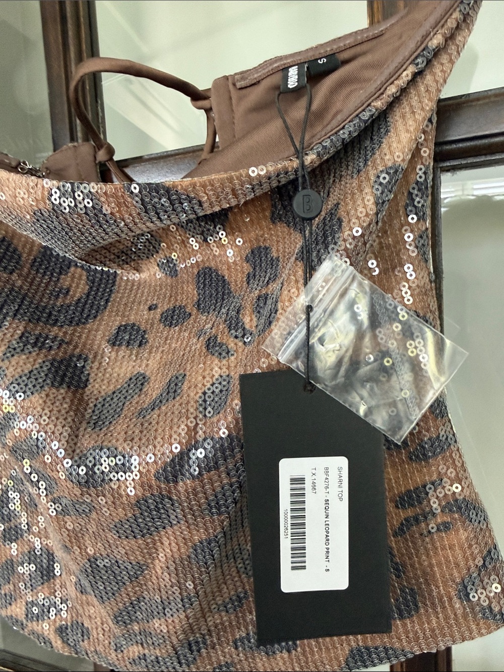 NWT Babyboo Fashion Sequin Leopard Print Maxi Skirt & Tank Set - Small - Picture 15 of 16